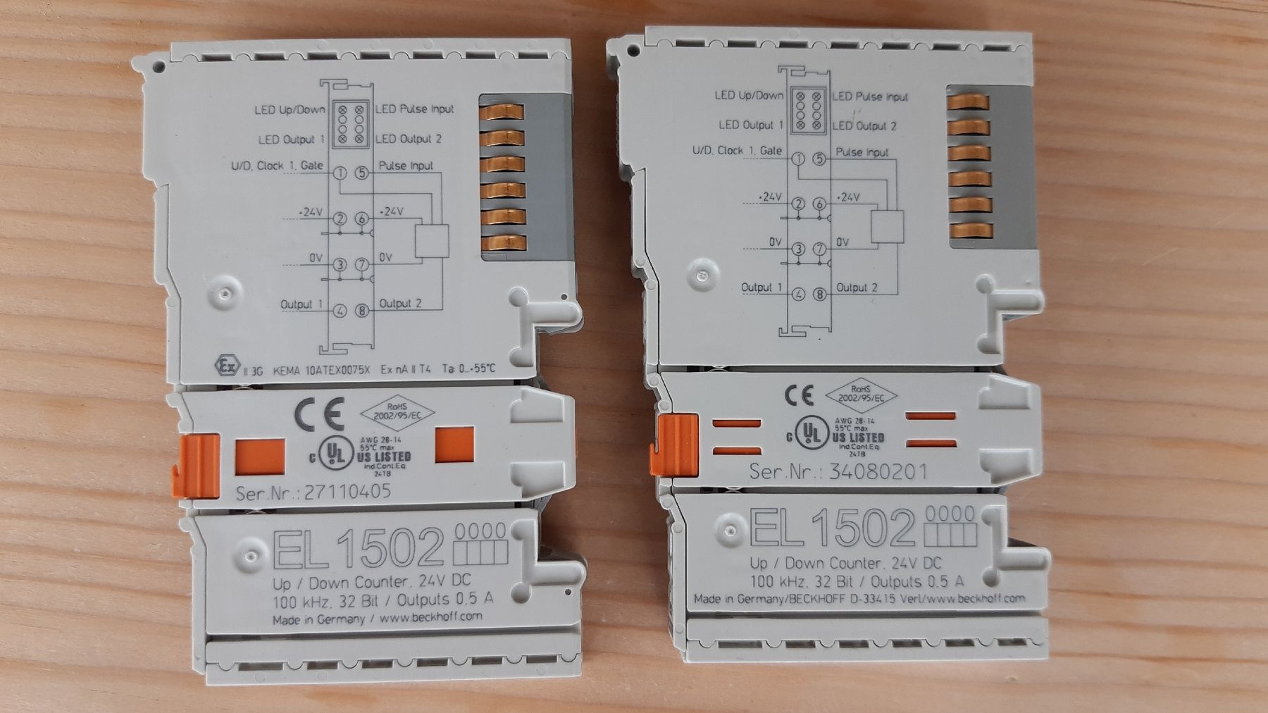 Beckhoff Componenti elettronici: 2 Stk. Beckhoff EL1502 Down Counter – Usato da Oey venduto da Parkplatzbrocki 1
