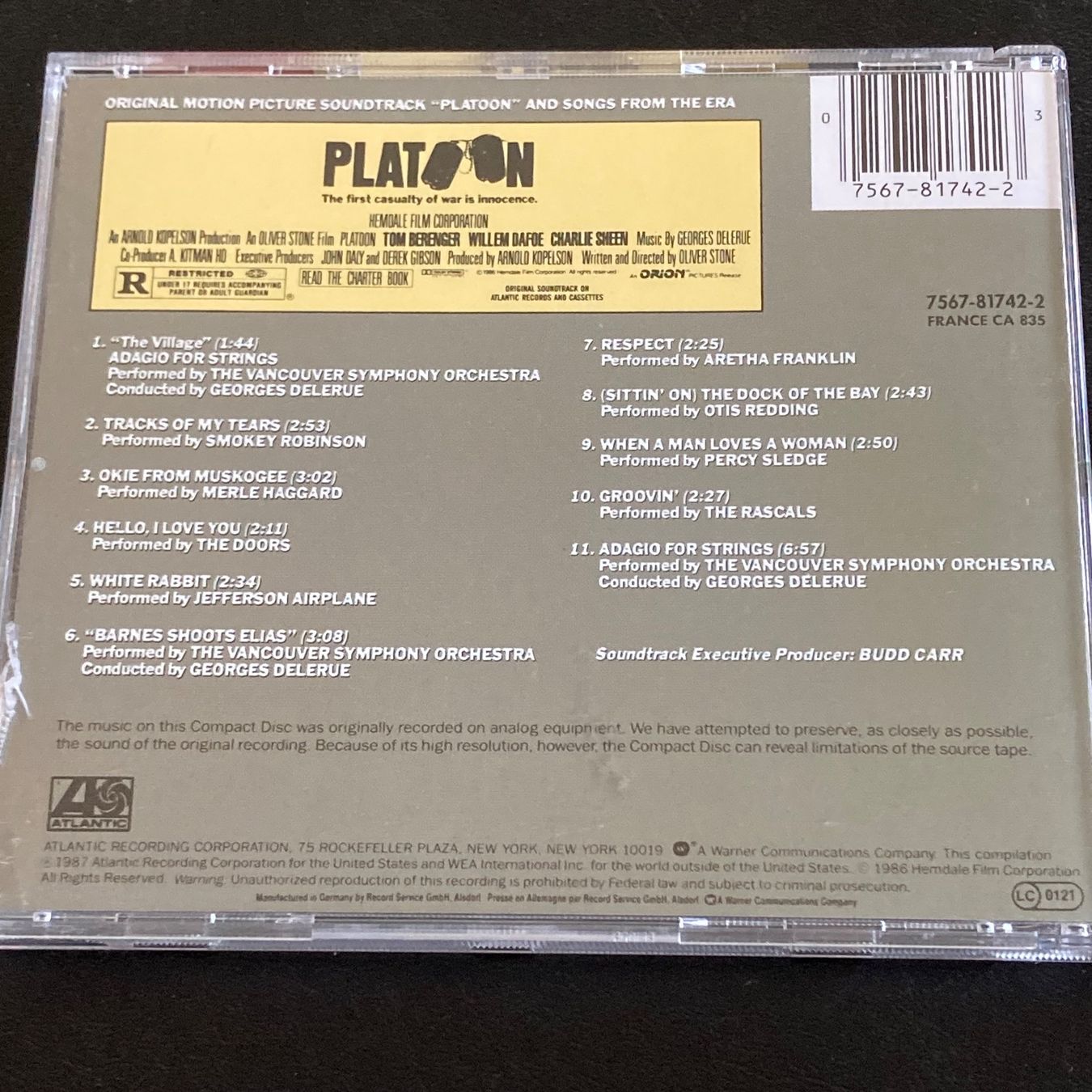 CD: Various - Platoon (OST) – Usato da Bern venduto da Ntsamina 1