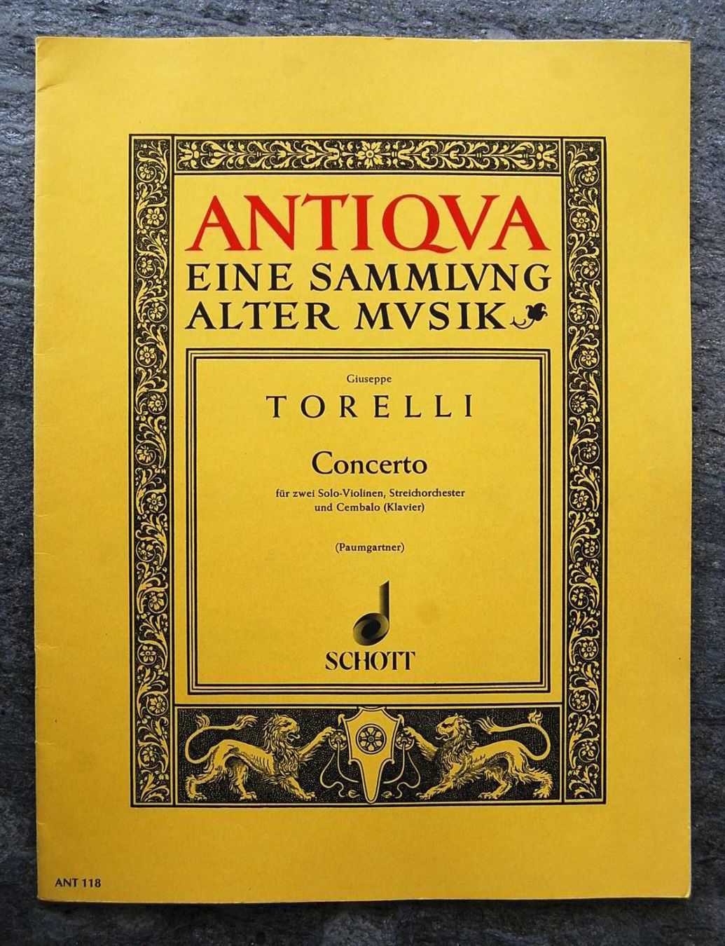 Libri: Antiqua: G. Torelli - Concerto – Usato da Rüfenacht BE venduto da Toro06