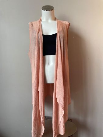 Gilet long - Couleur saumon - Taille L