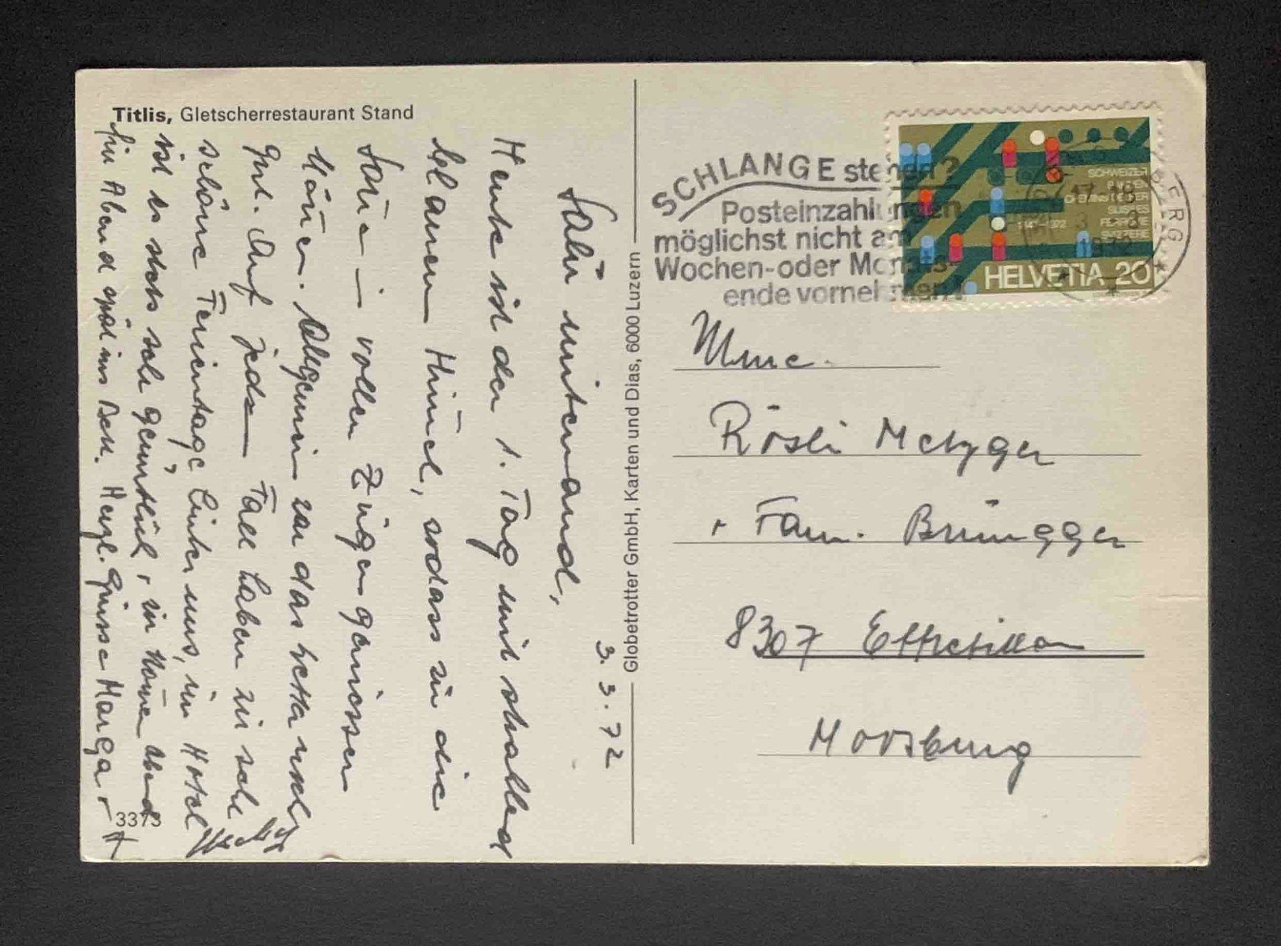 Cartoline postali: AK Titlis Gletscherrestaurant Stand – Usato da Goldau venduto da artelier1 1