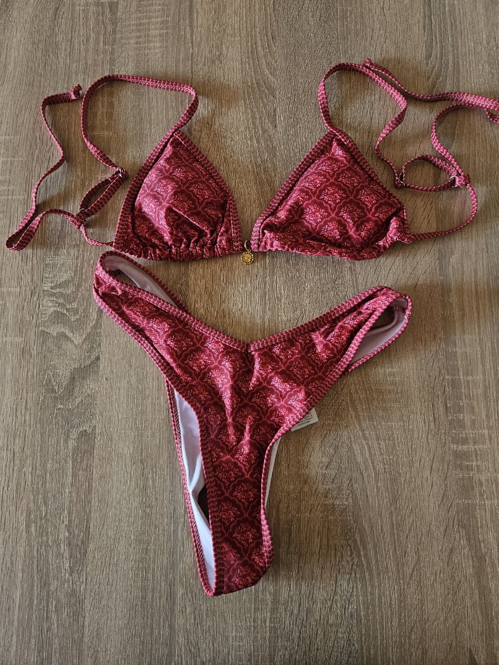 Shein Costumi da bagno & Bikini: Bikini von Shein rot mit Muster - Grösse M – Nuovo (secondo la descrizione) da Ebikon venduto da SecondChance_byM