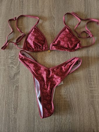 Bikini von Shein rot mit Muster - Grösse M