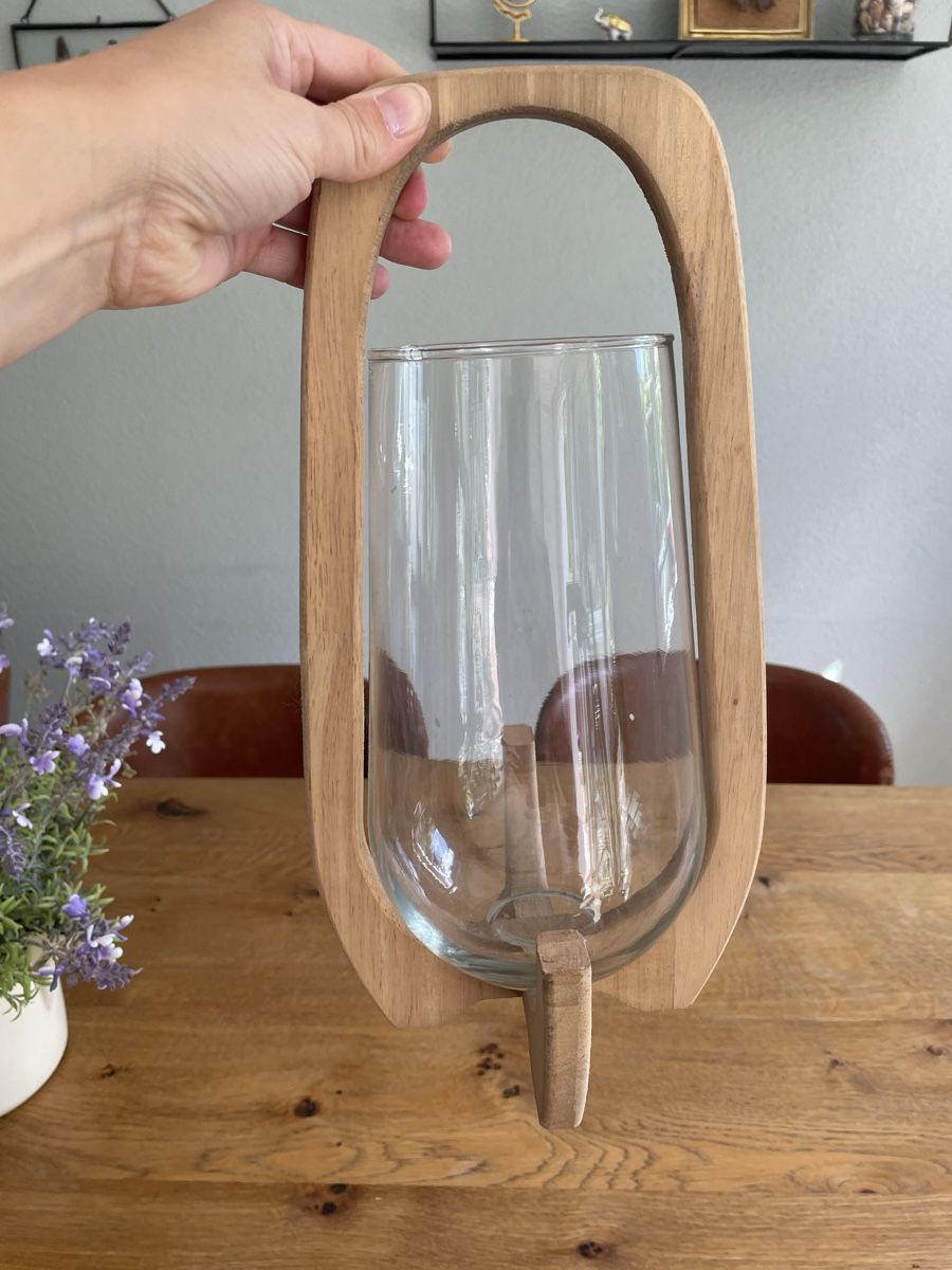 Lanterne: Windlicht Holz 34cm hoch – Usato da Niederbüren venduto da poschti 3