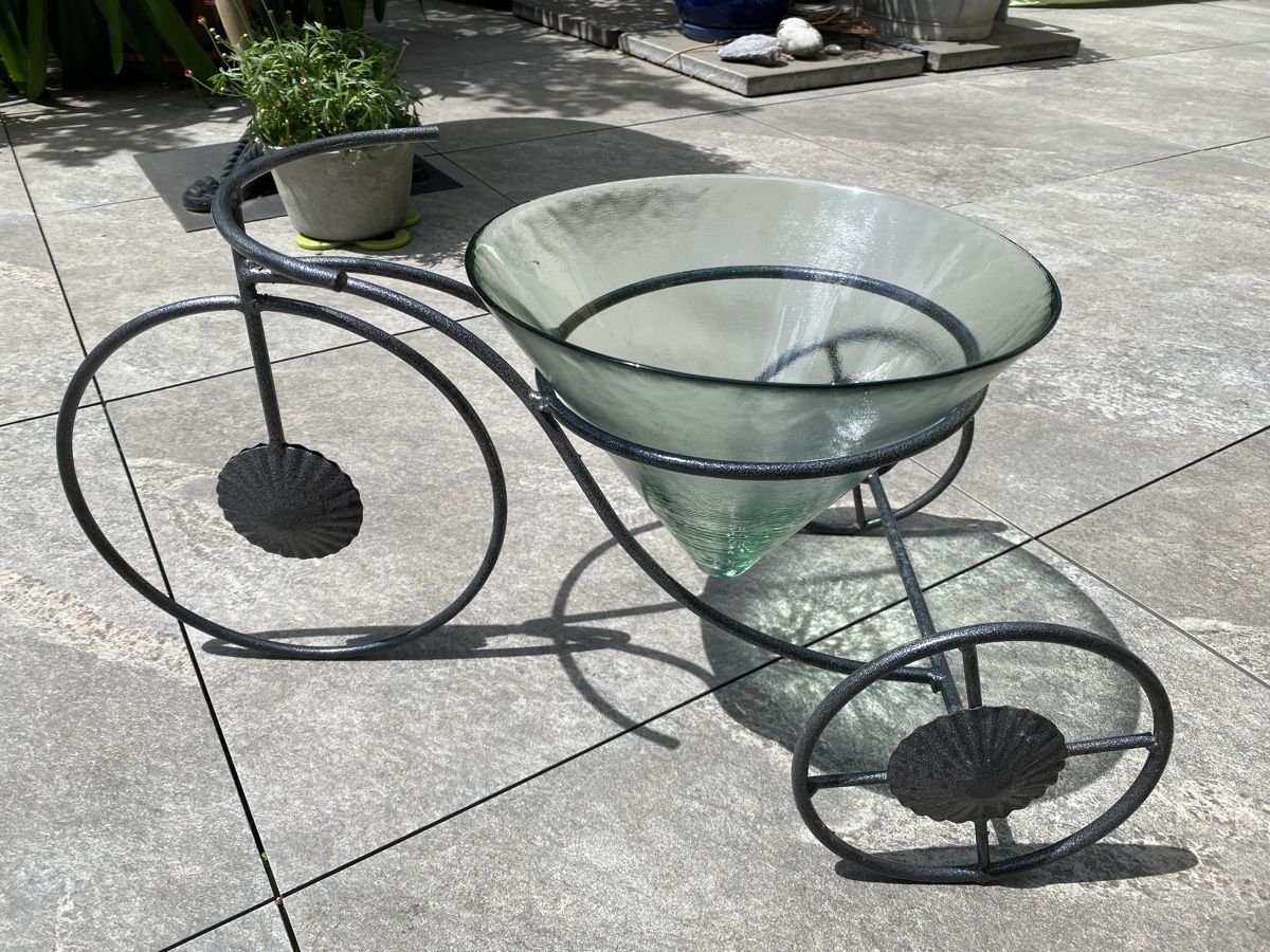 Vasi per fiori: Blumentopf Velo, Metall und Glas, Deko – Usato da Aadorf venduto da Dragonfisch 1