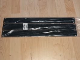 1HE Rackblende für 19'' Rack (Alu schwarz eloxiert)