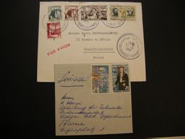 11.6.59. 2 BRIEFE AUS TUNESIEN PAR AVION NACH BERNE