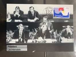 Liechtenstein 2000 Maximumkarte 25 J. OSZE Friedenstaube