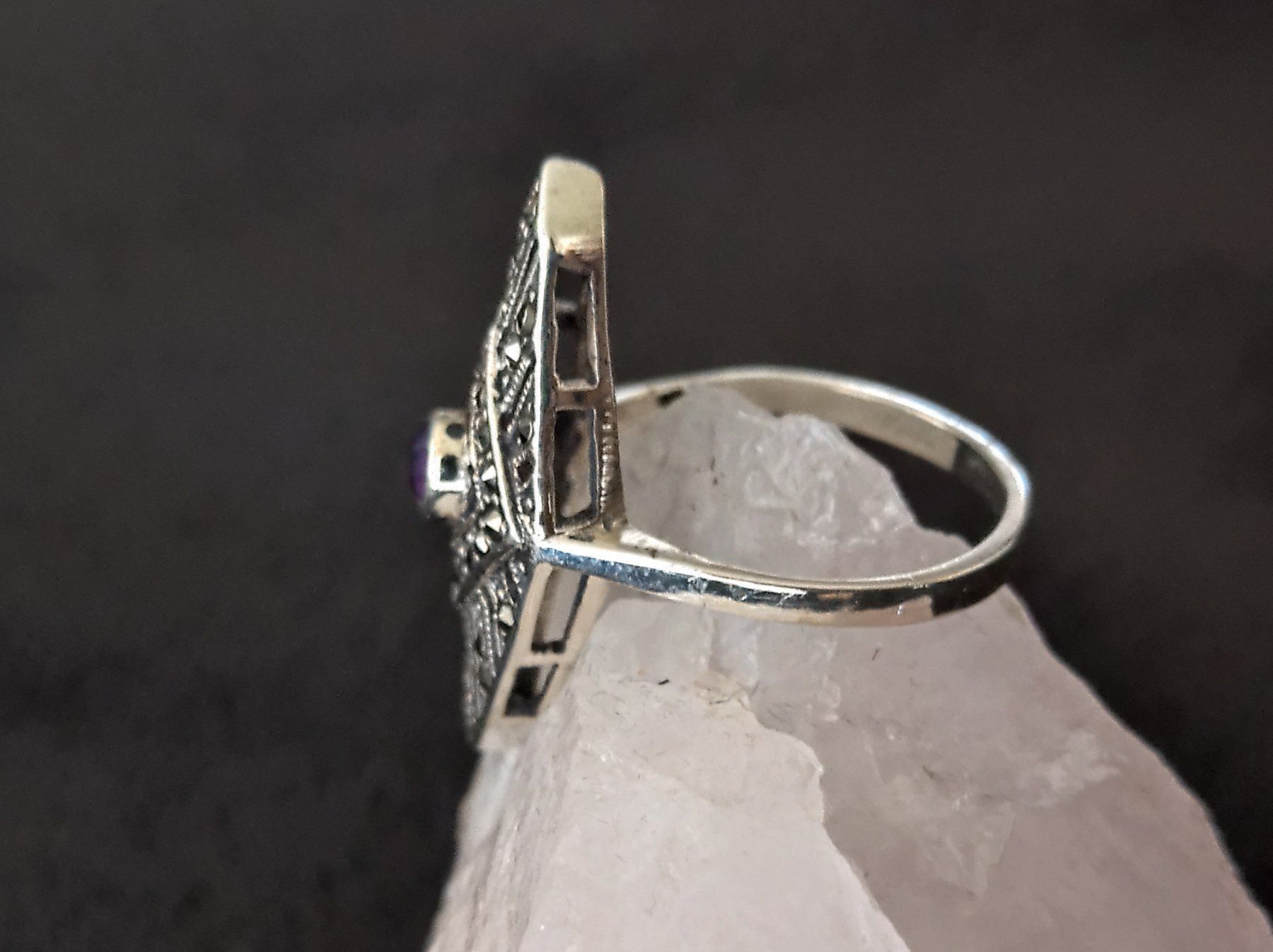 Anelli: Ring Silber 925 mit lila Stein – Usato da Istighofen venduto da Ringparadies 1