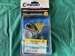 USB-A Parallel Druckerkabel Centronics IEEE 1284