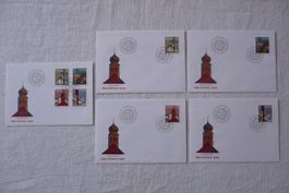 Pro Patria 1996 5 FDC Satz & Einzelmarken SBK B251 - B254