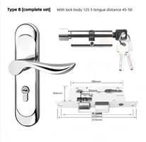 Serrure de porte en acier inoxydable de porte intérieure