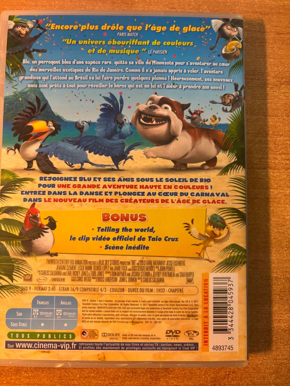 Tutti i DVDs: DVD Rio – Usato da Fétigny venduto da deltafire3 1