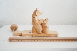Bogorodskaya Holzspielzeug Bär Bildhauer UdSSR 1984