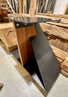 Tischgestell, Tischfuss, Gestell, Unikat, Stahl und Holz