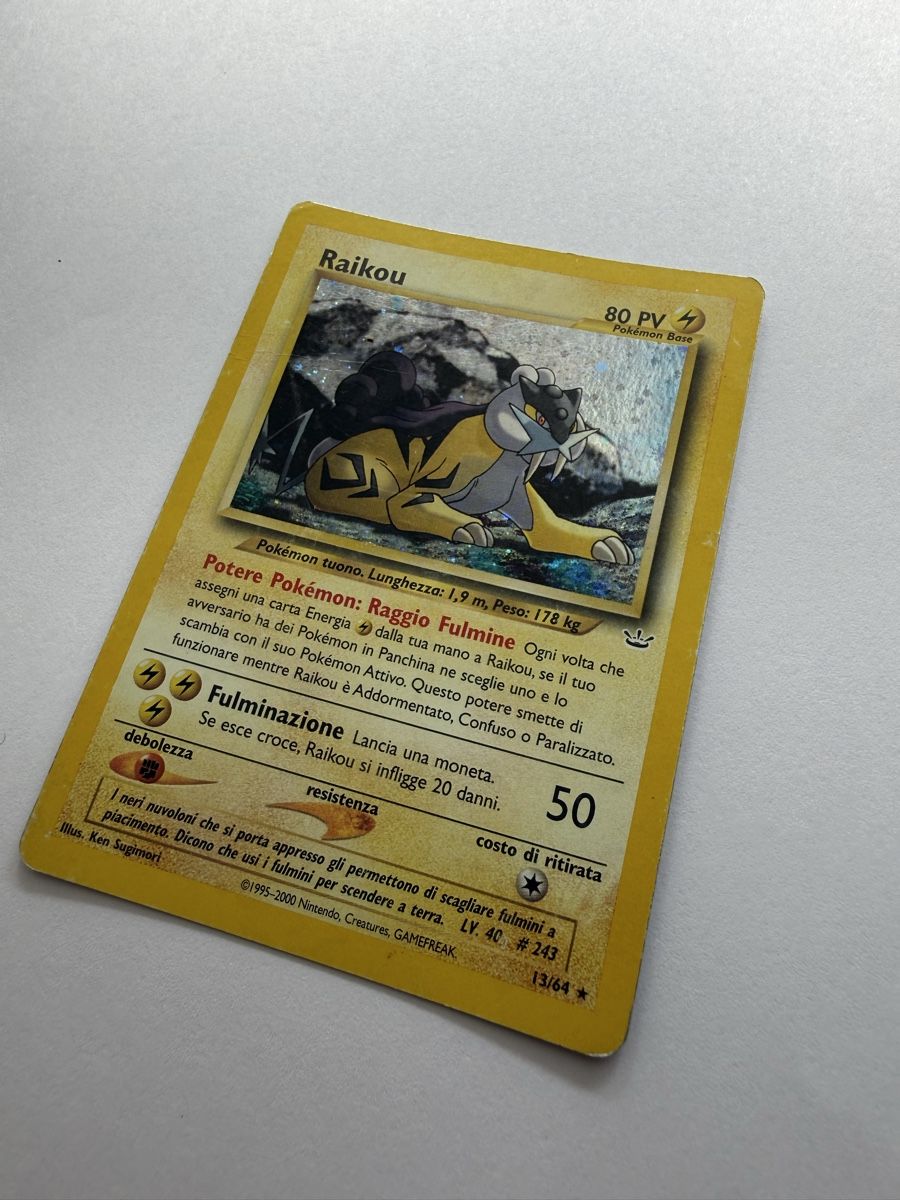 Pokémon Carte collezionabili: Raikou 13/64 holo italian – Usato da Lugano venduto da ktm_7jr7 2