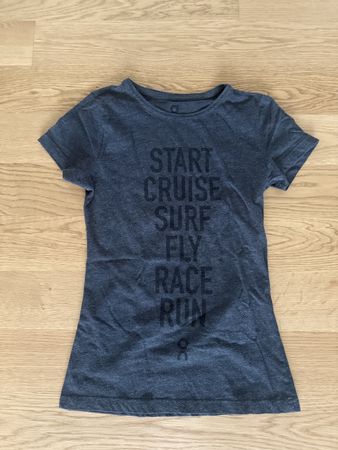 Damen T-Shirt ON Running dunkelgrau Grösse XS guter Zustand