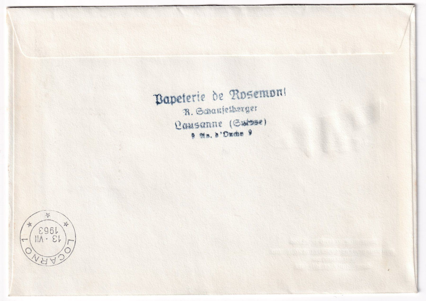 Alle Briefmarken: Flugpostbrief 1963 – Gebraucht aus Neuchâtel von karlpierrino 1