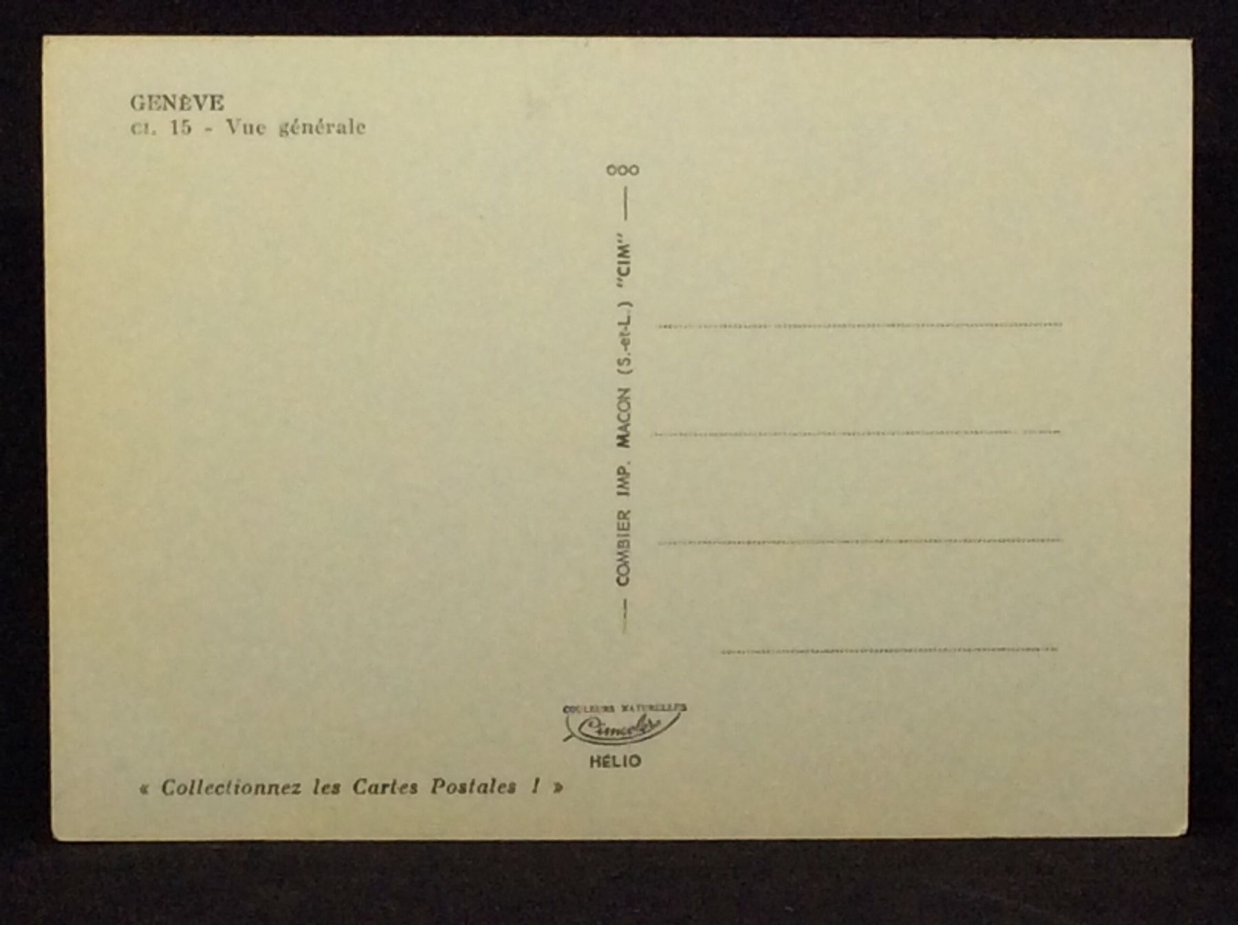 Cartoline postali: Genève, vue générale – Usato da Widnau venduto da Brusi9 1