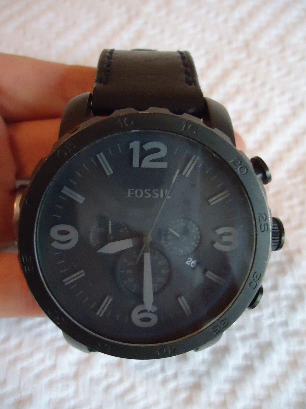 Fossili: Fossil Herrenuhr schwarz – Usato da Benken SG venduto da Schnurzli1 2