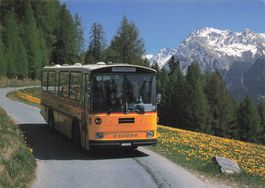 Postauto Voiture postale Auto Postale PTT Saurer Sporz GR