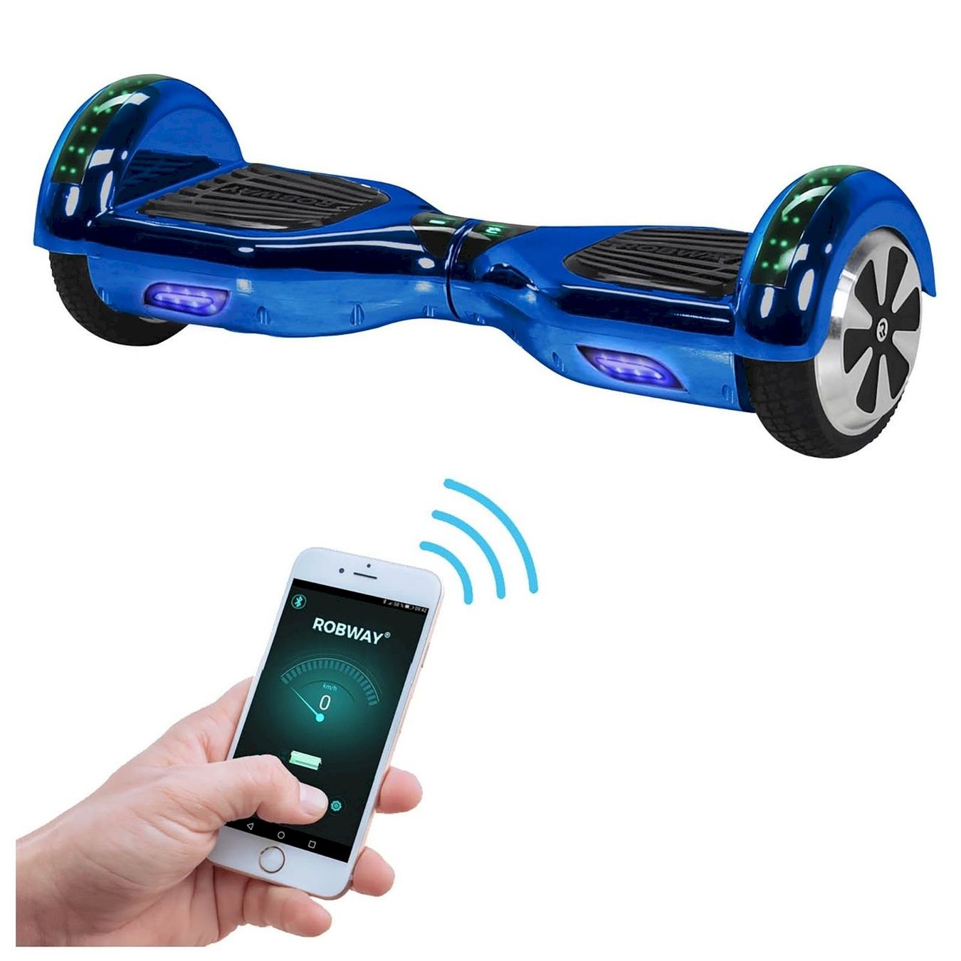 Hoverboards: Robway W1 Hoverboard 2.0 Blau Chrom – Neu und originalverpackt aus Bottighofen von zaap