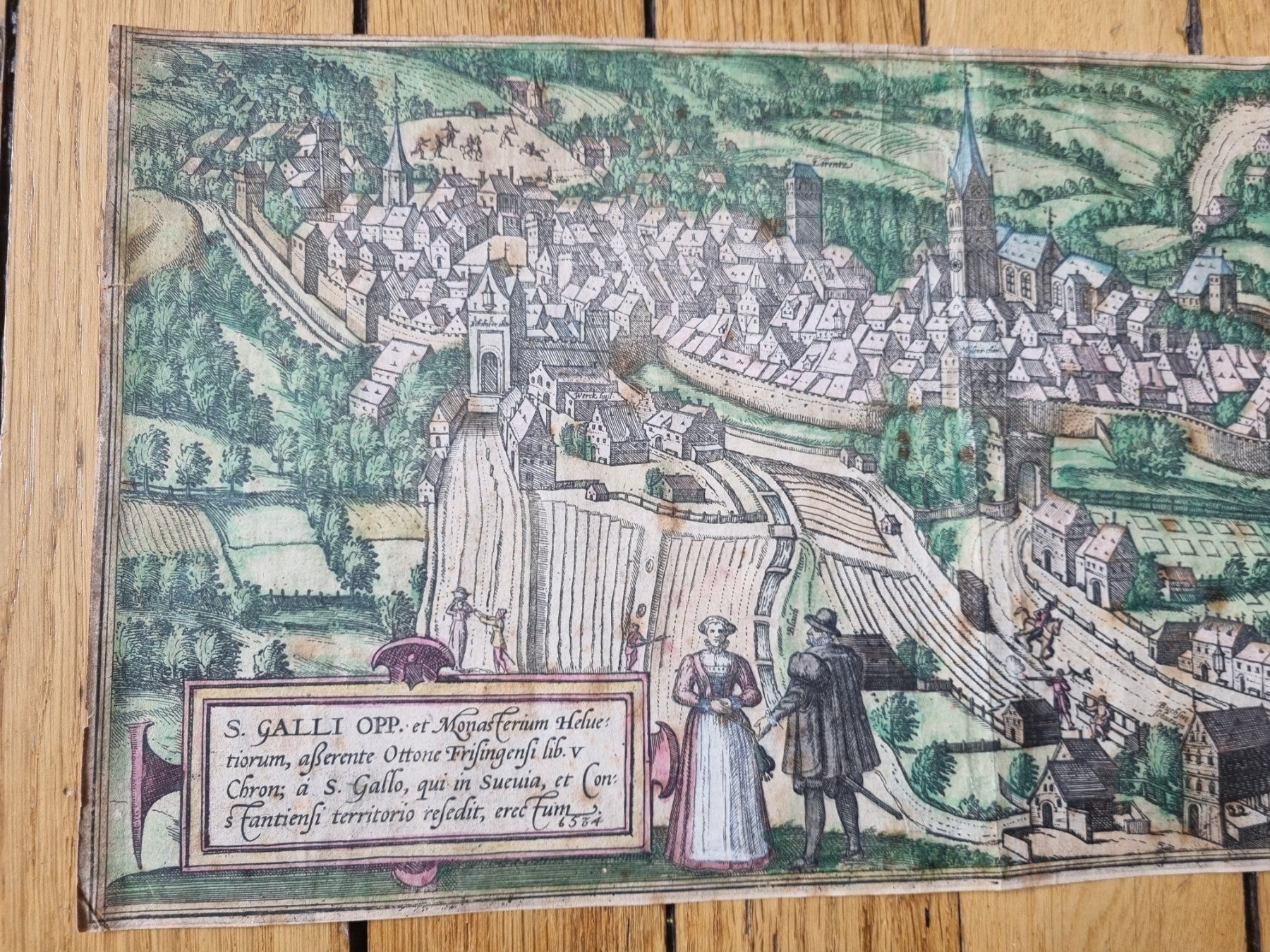 Incisioni: S GALLI  OPP et Monasterium   St. Gallen – Usato da Schaffhausen venduto da Leveron13 2
