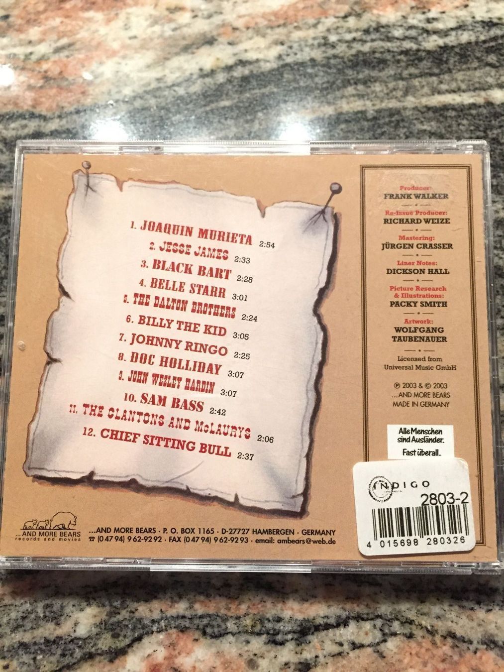 CD: Outlaws of the old West – Usato da Rüti ZH venduto da alumedien 1