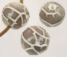 Perle Keramik       beige-braun 19mm