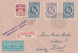 Luftpost Dänemark 1946