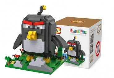 Nanoblock Kit di costruzioni: 9649 Loz - Angry Bird - Bomb – Nuovo e nell'imballaggio originale da Hochdorf venduto da ruest-online