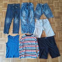 Kinder 7 Teile Jungen Kleider Gr 128 Jeans Kurz Hose Shirt