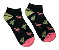 Sneaker-Socken Flamingos / Kaktus / Cactus