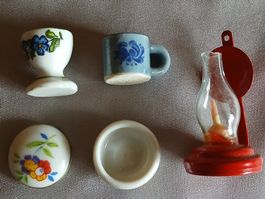 kleines Konvolut Vintage Puppenstuben Zubehör