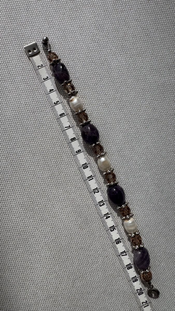 Bracciali & Braccialetti: Set: Amethyst /Perlen Armband & Ohrringe, Handgefertigt – Usato da HORGEN venduto da vladibarca10 4