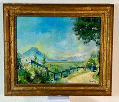 Theo Glinz Gemälde Rheintal Vorarlberg Montlingen