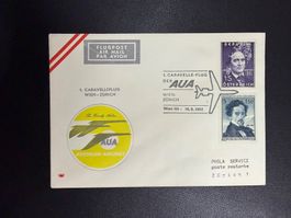 AUA Erstflugbrief Wien - Zürich 1963