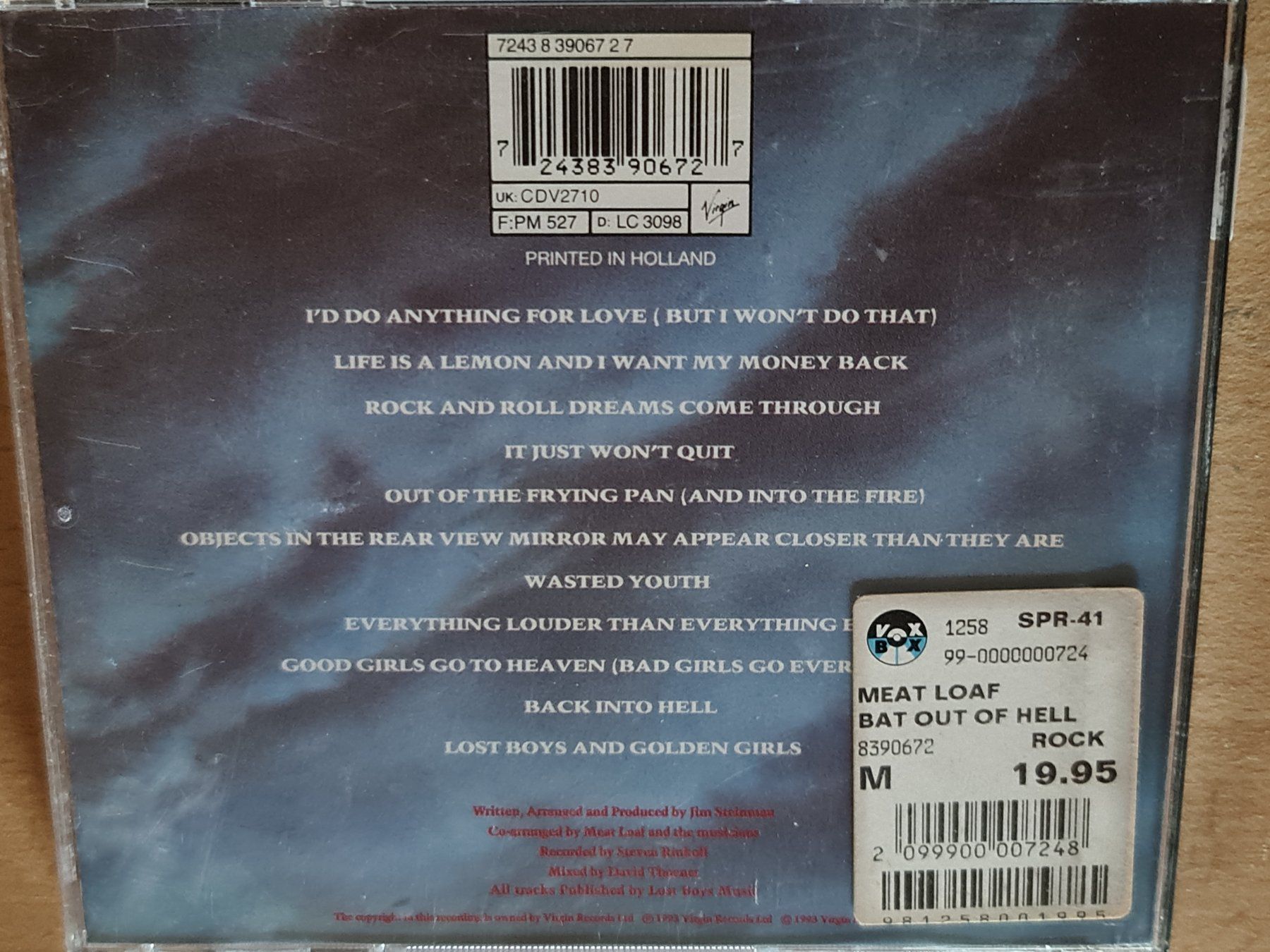 CD: Meat Loaf - bat out of hell 2 – Usato da Dintikon venduto da Vexi 1