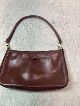 Sac à main Louvier Paris cuir véritable marron