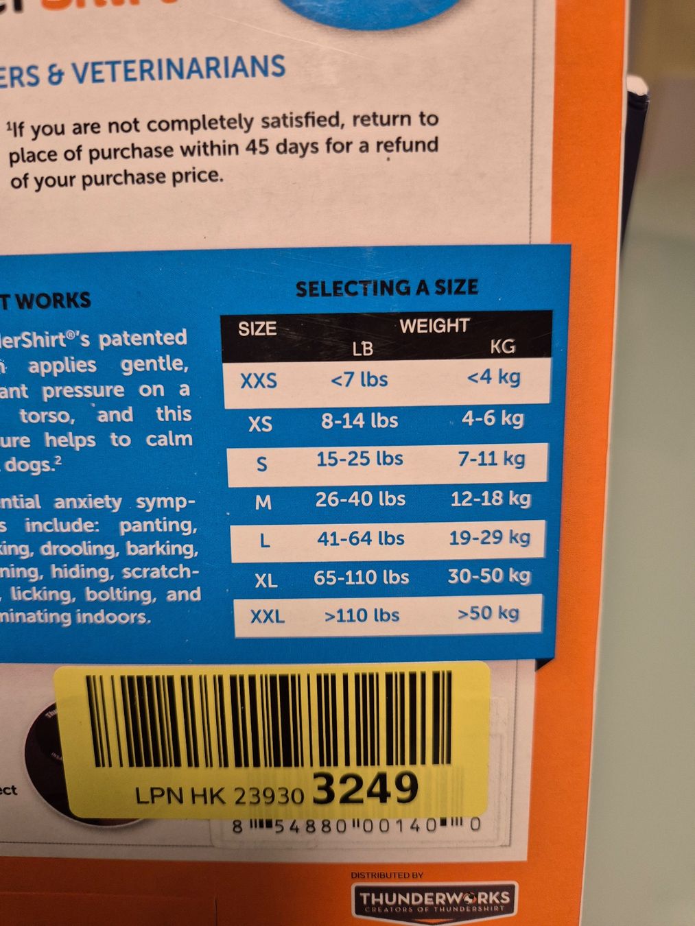 Abbigliamento: Thundershirt für kleinen Hund – Nuovo (secondo la descrizione) da Glattfelden venduto da gabriela1761 1