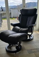 Stressless Magic Relaxsessel Plus Hocker (Paloma Schwarz)