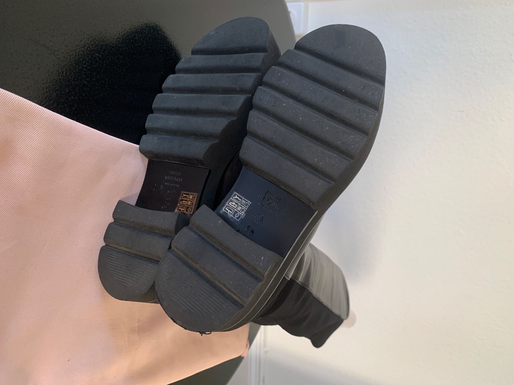 Stuart Weitzman Chaussures femmes: Stuart Weitzman: Edle schwarze Overknee Lederstiefel, 37 – D'occasion à Luzern par designluzern 8