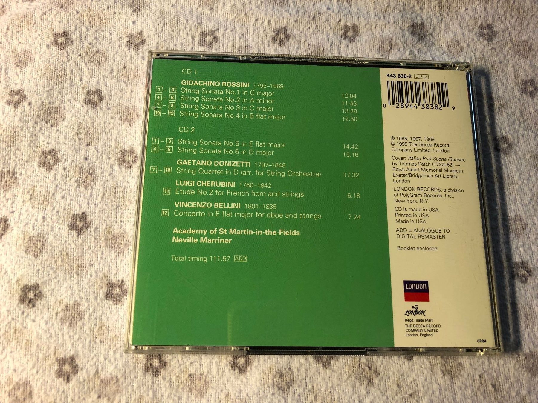 CD: Rossini, Bellini, Cherubini: Doppel-CD – Usato da Schübelbach venduto da Bemafaja 1