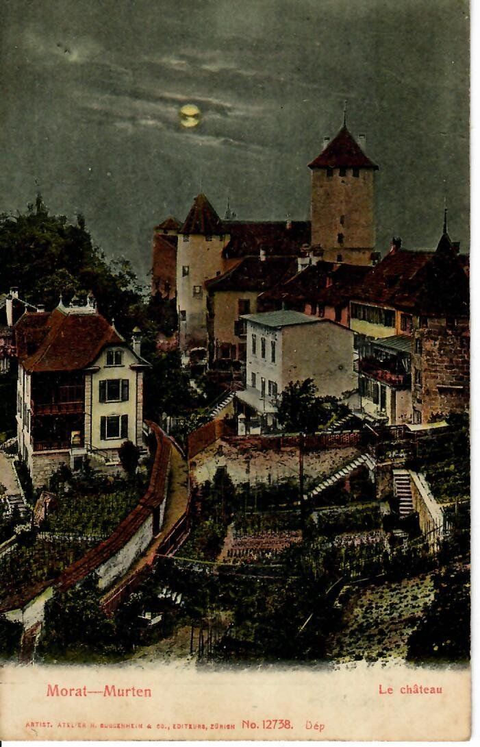 Ansichtskarten: Murten  1907 – Gebraucht aus Hochdorf von Ziegel-16