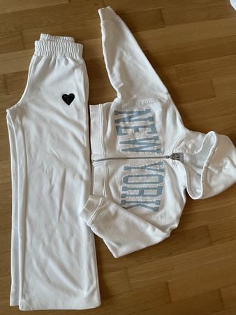Hosen & Jacke Set weiß Kinder 
