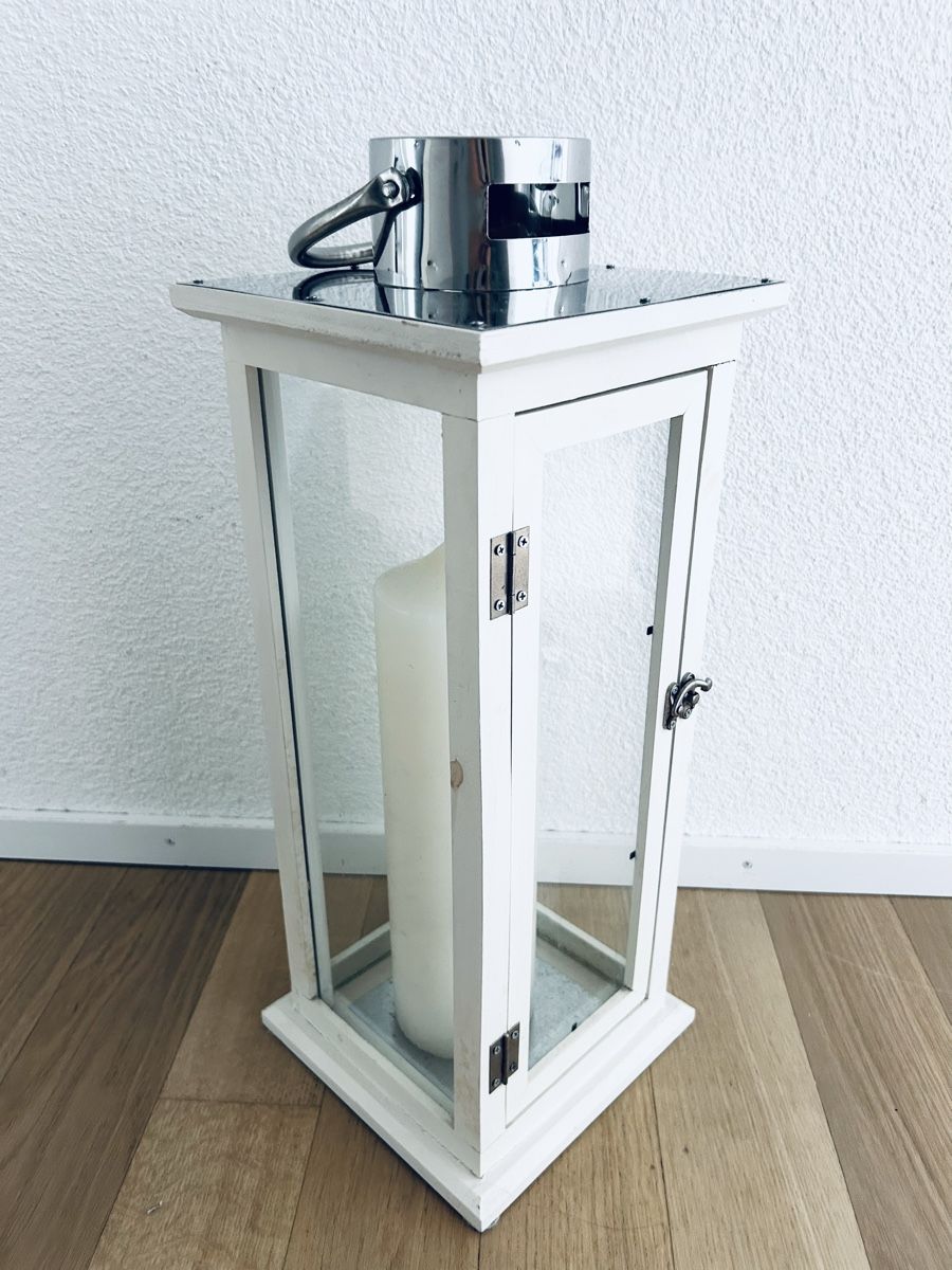 Lanterne: Large decorative wooden lantern with candle – Usato da Kilchberg ZH venduto da malibubeach 3