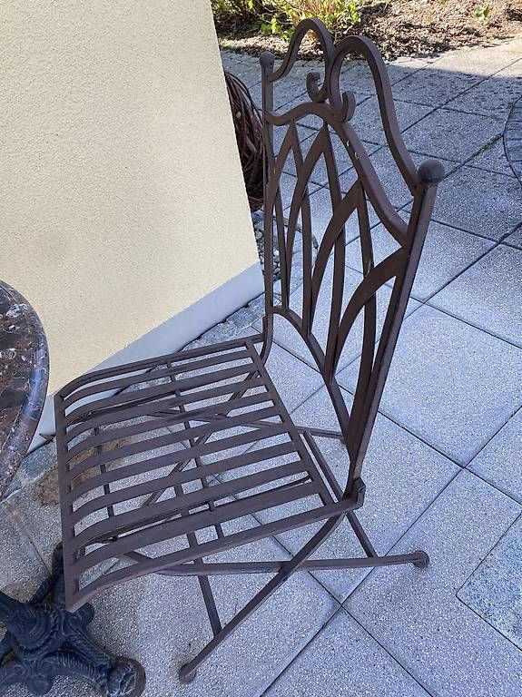 Tischset: Schmiedeisen-Gartenmöbel – Gebraucht aus Lüchingen von ebkaufsuche 3