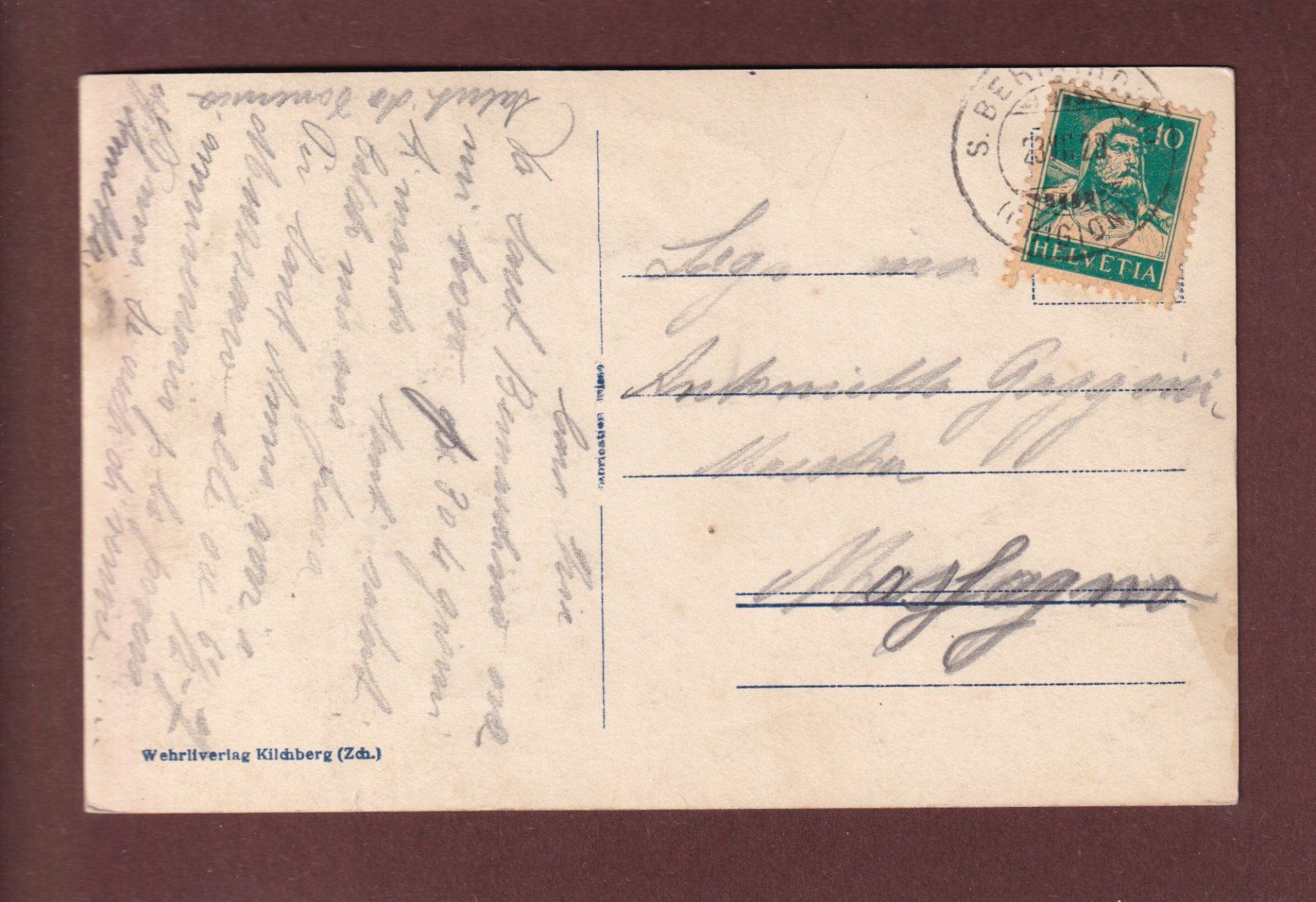 Cartes postales: BERNARDINOSTRASSE - 1928 – D'occasion à Pully par nicecards-shop 1