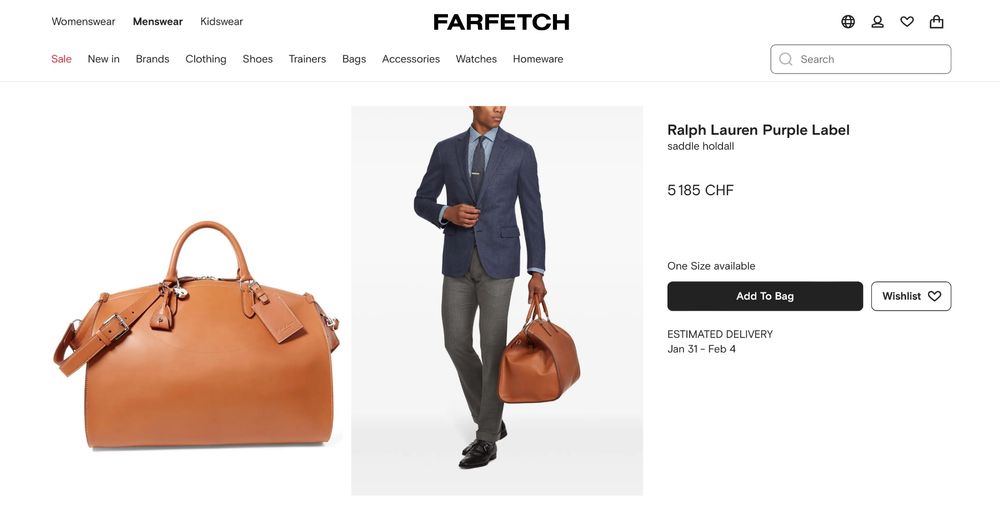 Ralph Lauren Borse: Sac voyage Ralph Lauren Purple Label – Nuovo (secondo la descrizione) da Givrins venduto da Nicolux01 9