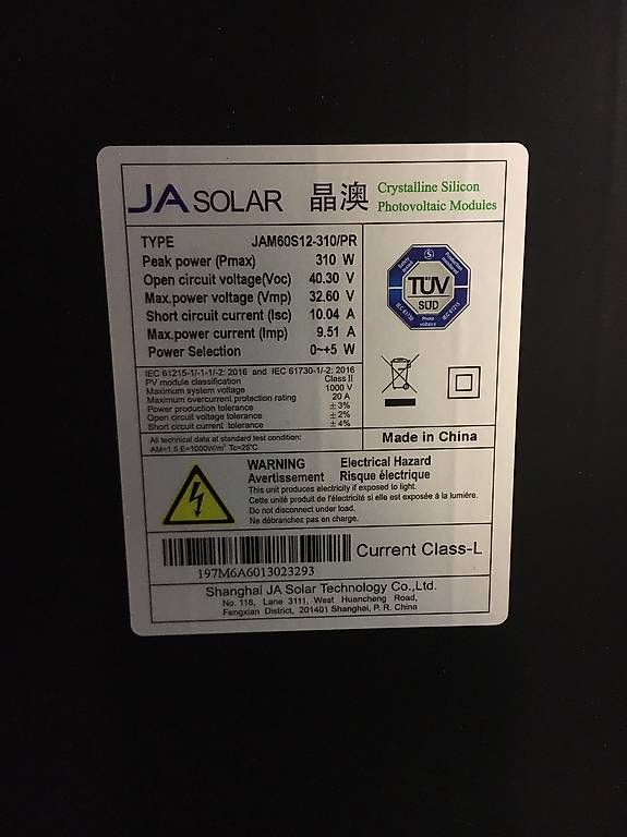 Dispositivi a energia solare: Solarpanelle 310Wp – Usato da Berneck venduto da Rhimi 2